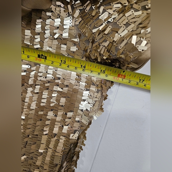 St. John Gold Sequin Mini Dress - Picture 3 of 5